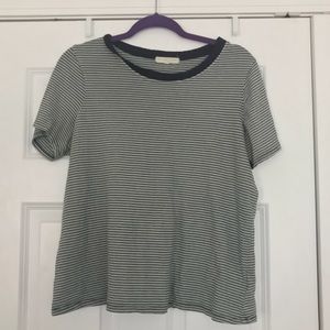 Mint & navy striped tee
